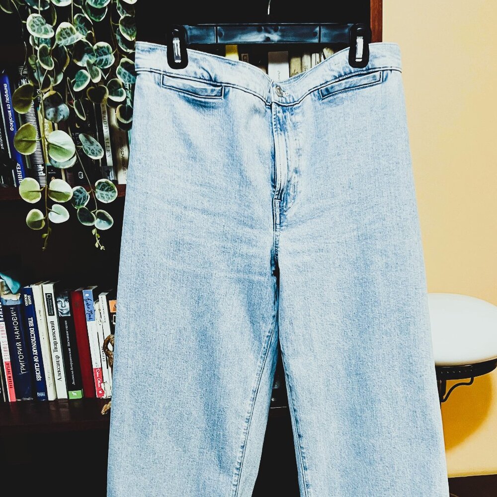 MADEWELL EMMETT WIDE - LEG BANNING WASH FULL LENGTH HIGH RISE JEAN NWOT 30